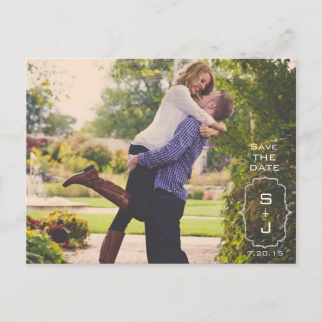 Faire-part Carte Postale de Sauvegarde de Date (Devant)
