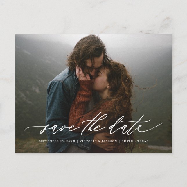 Faire-part Carte postale de sauvegarde de date à flot (Devant)