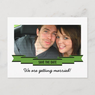 Faire-part Carte postale de sauvegarde de date avec photo de