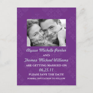Faire-part Carte postale de sauvegarde de date avec votre pho