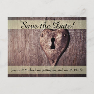 Faire-part Carte postale de sauvegarde de date clé pour mon c