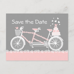 Faire-part Carte postale de sauvegarde de date de bicyclette 
