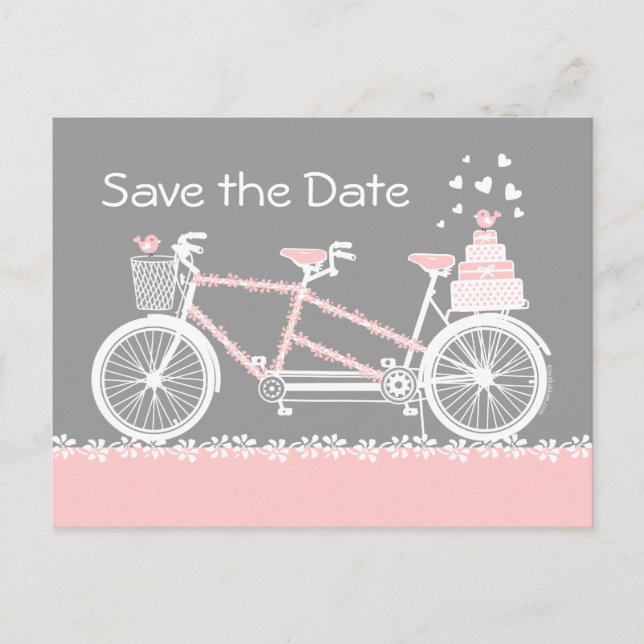 Faire-part Carte postale de sauvegarde de date de bicyclette  (Devant)