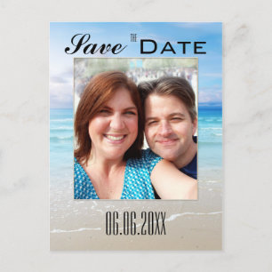 Faire-part Carte postale de sauvegarde de date de photo de pl
