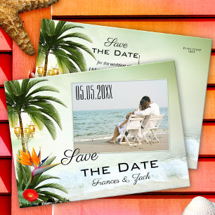 Faire-part Carte postale de sauvegarde de date de photo de pl