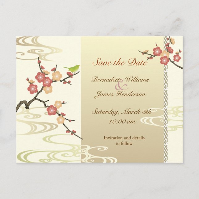 Faire-part Carte postale de sauvegarde de date de printemps (Devant)