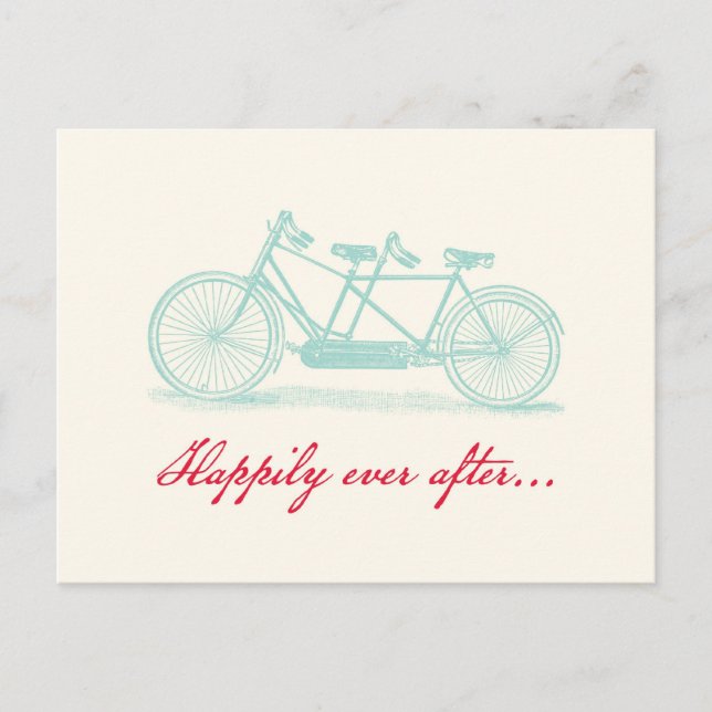Faire-part Carte postale de sauvegarde de date pour bicyclett (Devant)