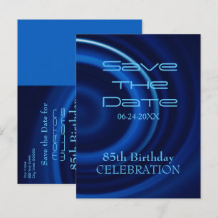 Faire-part Carte postale de sauvegarde de date pour le 85e an