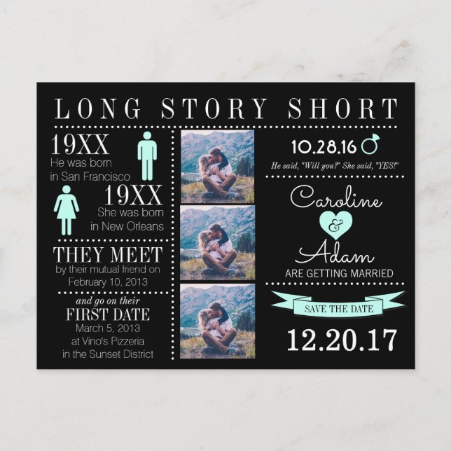 Faire-part Carte postale de sauvegarde de la chronologie (Devant)