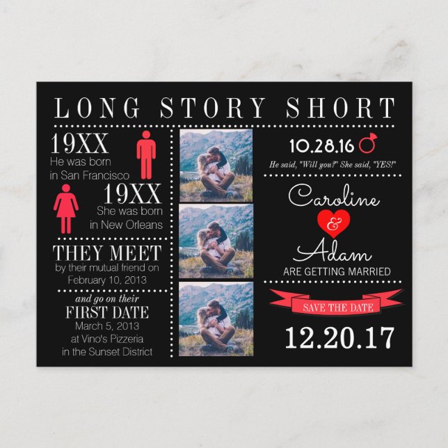 Faire-part Carte postale de sauvegarde de la chronologie (Devant)