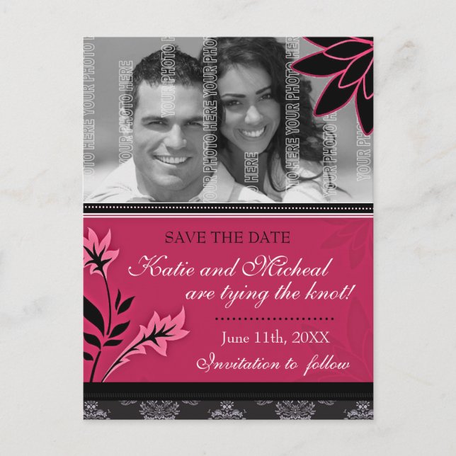 Faire-part Carte postale de sauvegarde de la date (Devant)