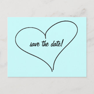 Faire-part carte postale de sauvegarde de la date