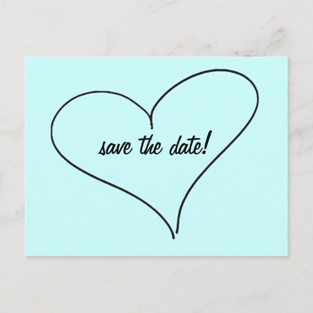 Faire-part carte postale de sauvegarde de la date (Devant)