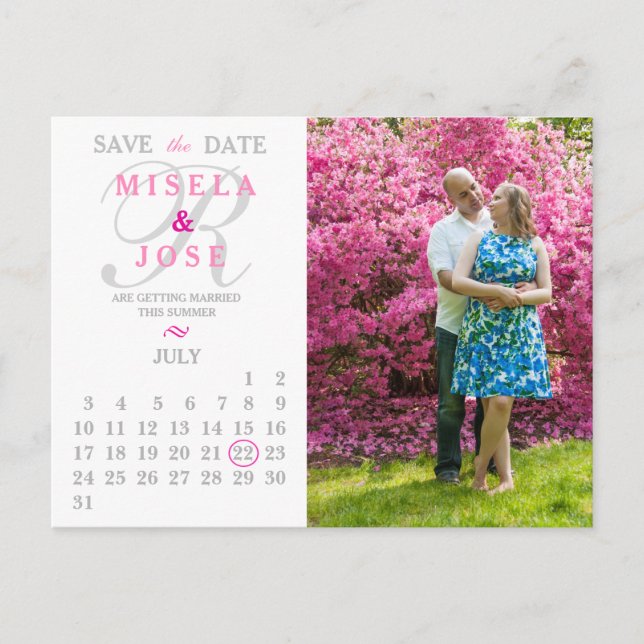 Faire-part Carte postale de sauvegarde de la date (Devant)