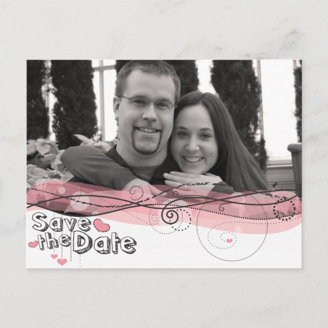 Faire-part Carte postale de sauvegarde de la date (Devant)