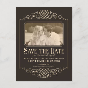 Faire-part Carte postale de sauvegarde de photo de date dans 