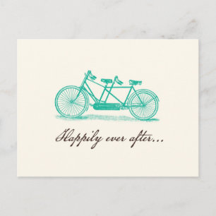 Faire-part Carte postale de vélo tandem pour Save the Date