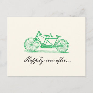 Faire-part Carte postale de vélo tandem pour Save the Date