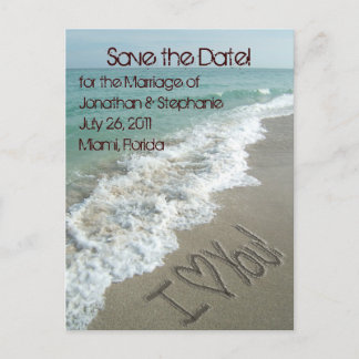 Faire-part Carte postale d'enregistrement de date de mariage