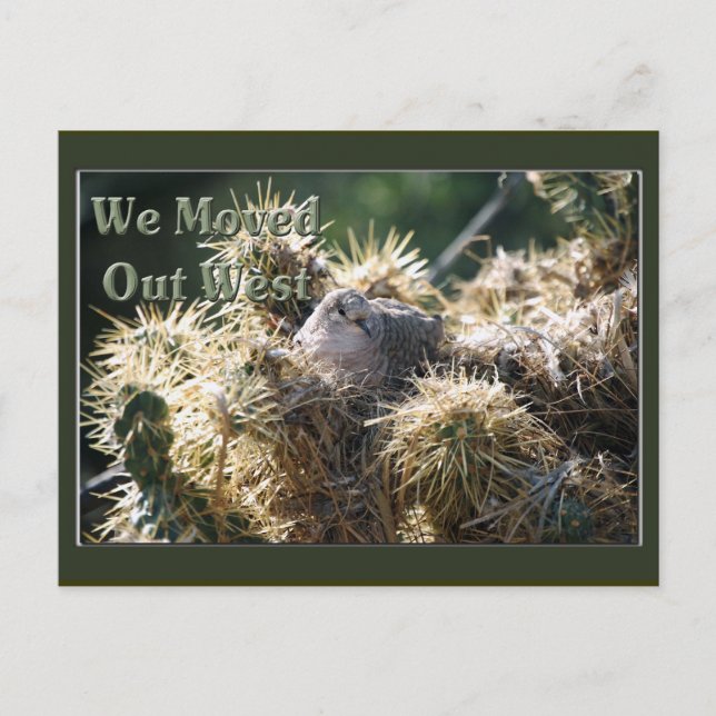 Faire-part Carte postale Déplacée vers l'ouest (Devant)