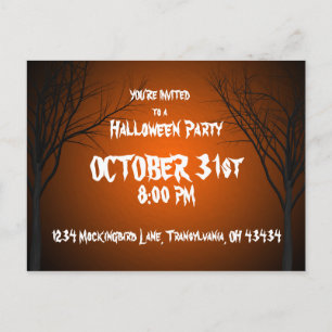 Faire-part Carte postale d'invitation de Halloween