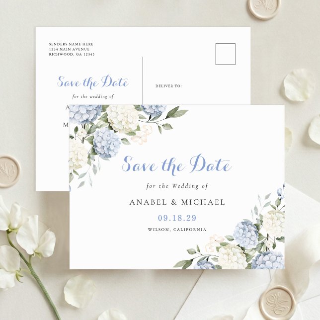 Faire-part Carte postale d'invitation de sauvegarde de date H (Créateur téléchargé)