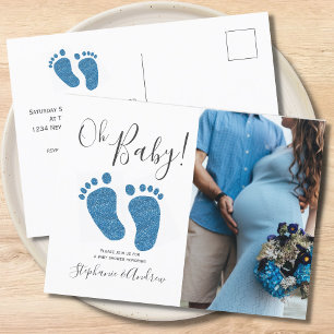 Faire-part Carte postale d'invitation pour Baby Shower couple