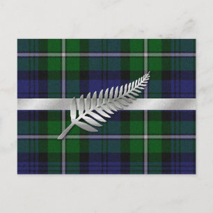 Faire-part Carte postale élégante à carreaux pour annoncer la