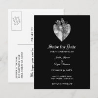 Carte postale élégante de mariage d'Halloween pour