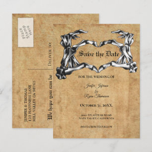 Faire-part Carte postale élégante de mariage Halloween pour a
