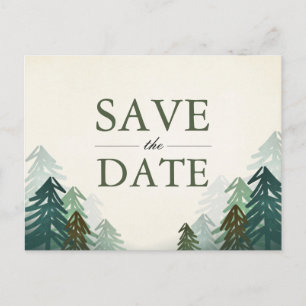 Faire-part Carte postale élégante de sauvegarde de la forêt P