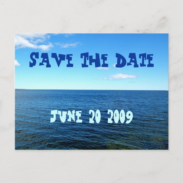 Faire-part Carte postale ENREGISTRER LA DATE (Devant)