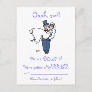 Faire-part Carte postale Enregistrer la date avec humour