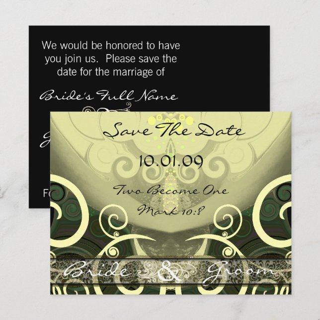 Faire-part Carte postale Fleur de Cala en spirale pour Sauveg (Devant / Derrière)