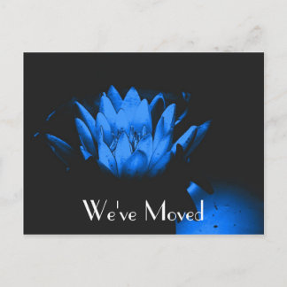 Faire-part Carte postale florale de nouvelle adresse Blue Lil