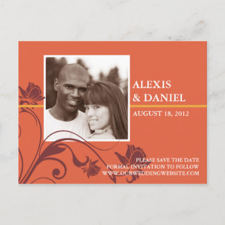 Faire-part Carte postale funky de photo de fleur pour annonce