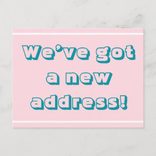 Faire-part Carte postale gras "Nous avons une nouvelle adress