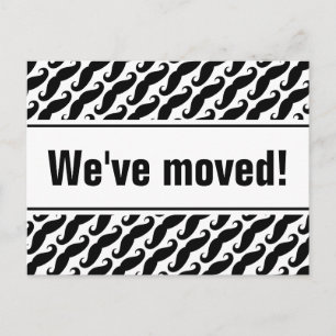 Faire-part Carte postale Hipster mobile avec empreinte mousta