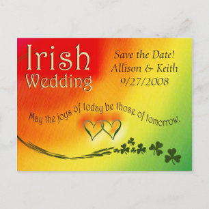 Faire-part Carte postale irlandaise Save the Date Mariage