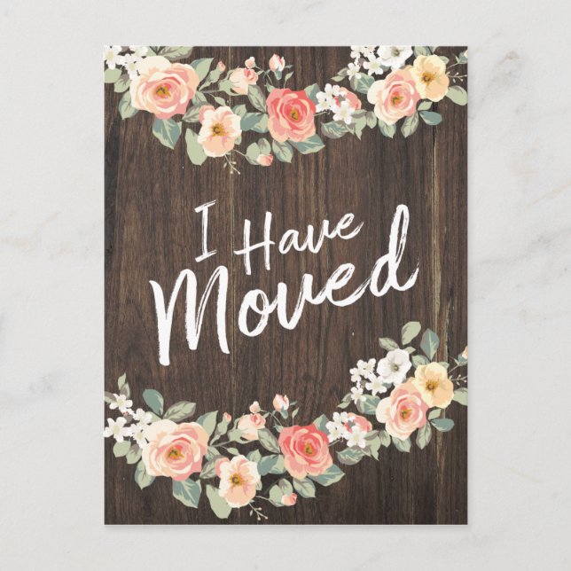 Faire-part Carte postale Je me suis installé à la campagne (Devant)