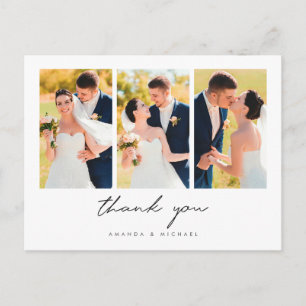 Faire-part Carte postale Mariage Multi Photo Collage Merci