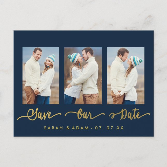 Faire-part Carte postale moderne de collage de photo pour ann (Devant)