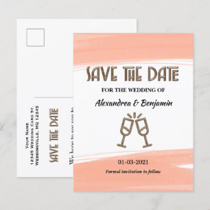 Faire-part Carte postale moderne de corail aquarelle pour ann