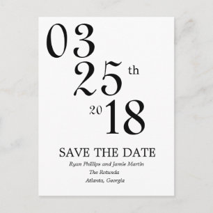 Faire-part Carte postale moderne de mise en garde date