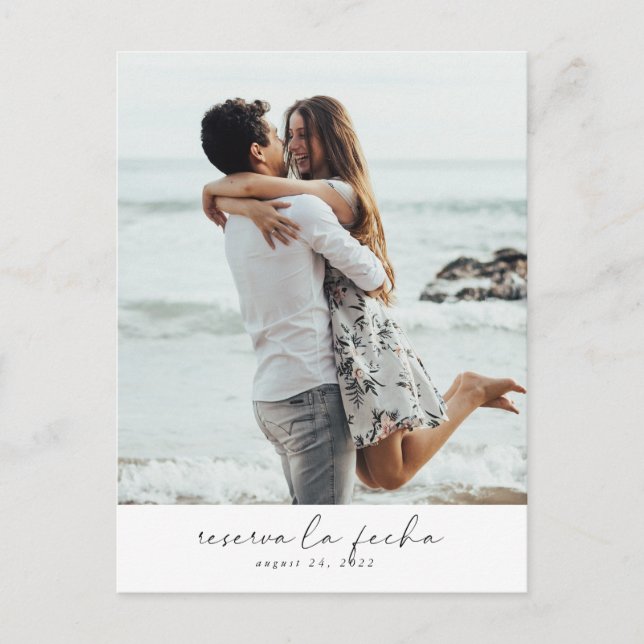 Faire-part Carte postale moderne pour annoncer la date de mar (Devant)