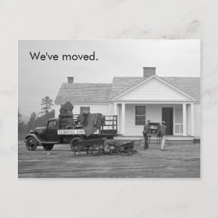 Faire-part Carte postale "Nous avons déménagé" vintage