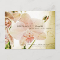 Carte postale "Orchidée rose" pour annoncer une da