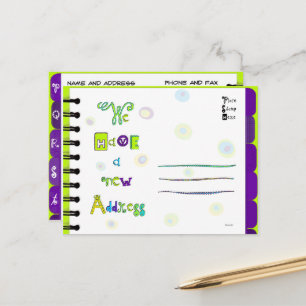 Faire-part Carte postale P-T du carnet d'adresses de Faire-pa