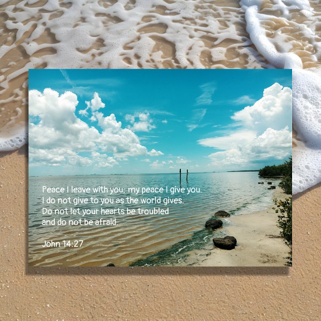 Faire-part Carte postale panoramique d'écriture chrétienne d' (Créateur téléchargé)