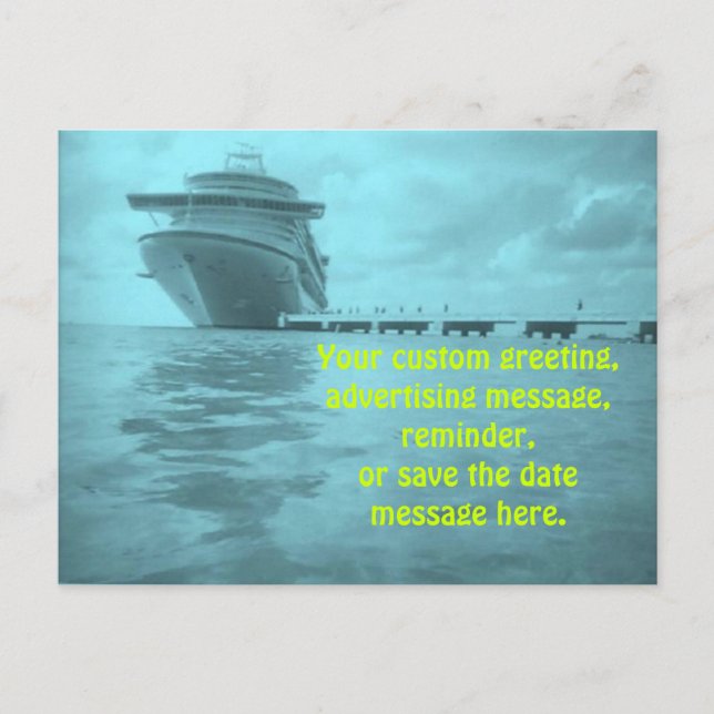 Faire-part Carte postale personnalisée Croisière Amour Vie (Devant)